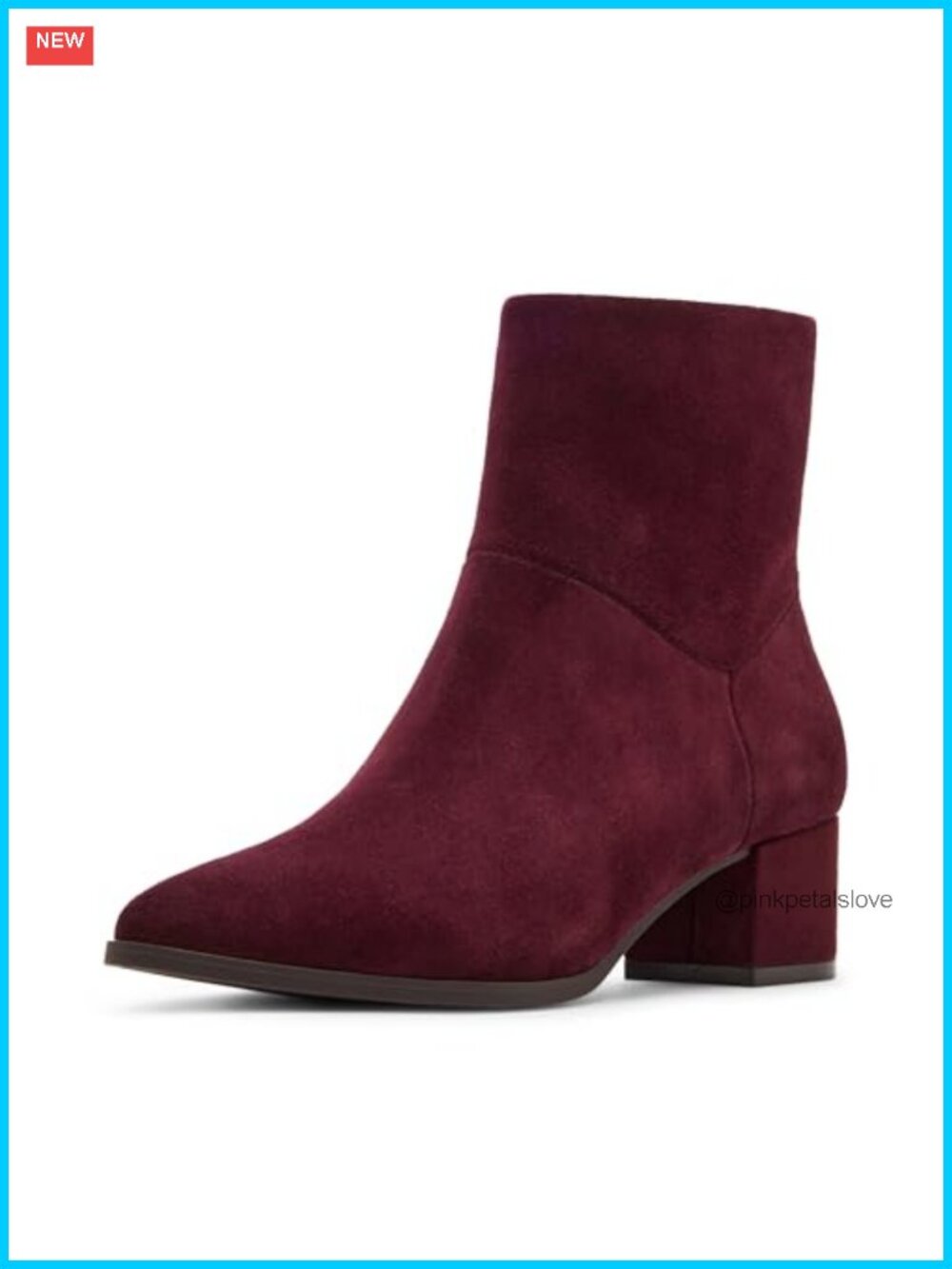 Suede Ankle Bootie with Zip Closure Regular Fit